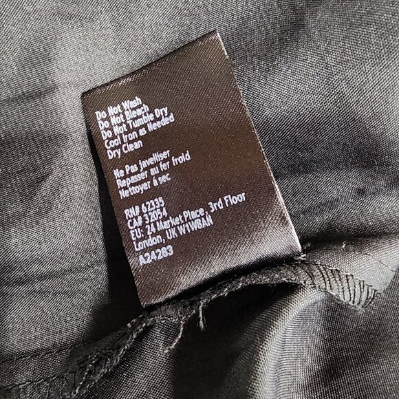 BHLDN Anthropologie Dress V Neck Long Sleeve Black‎ Sequin Empire Waist Size 6 - Picture 11 of 13